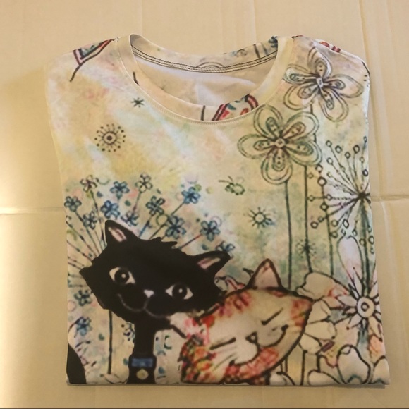 ⭐️HOST PICK⭐️ Cat Shirt, Long, Oversized, Women’s Size 1X - Picture 5 of 5